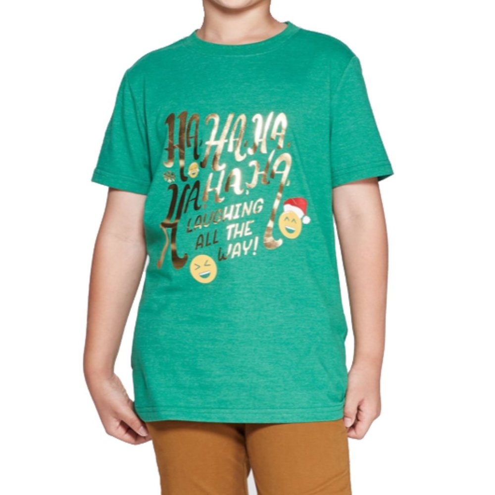 Cat & Jack Boy's Holiday Graphic T-Shirt NWT